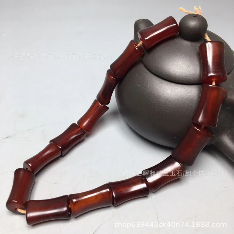 Backflow Wind Flower Agate High Oil Old Patina Calcification Knot Bracelet Necklace Loose Beads