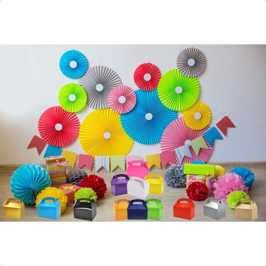 Gable Treat Boxes Hot Pink 6.25 x 3.5 x 3.5 Set of 12