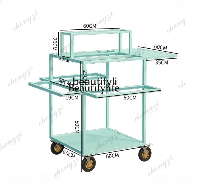 03 Stall selling flowers Flower trolley Night market Outdoor florist supplies Bouquet folding flower bucket display stand