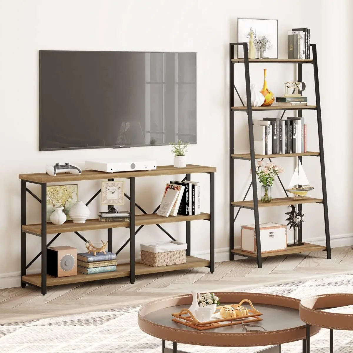 Coffee table modern simple household wrought iron light luxury sofa edge few creative tea table square table