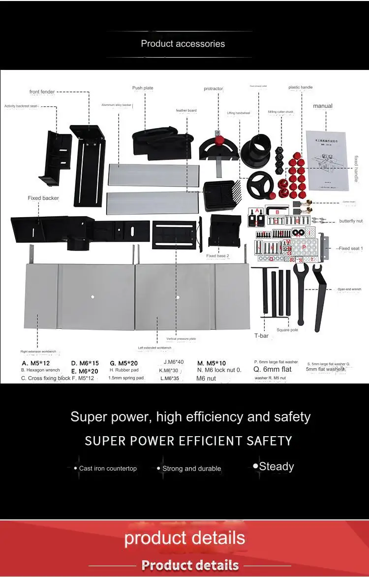 Multifunctional Industrial Wood Planer Machine 220V Bench Planer Motor Multipurpose Thicknesser Woodworking Combination Tool