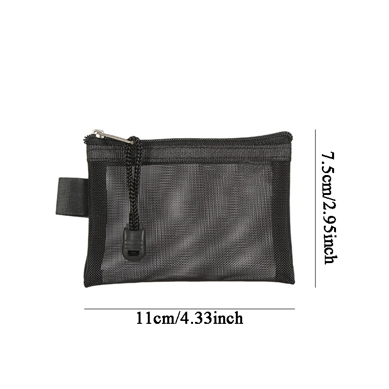Transparent Visible Mini Mesh Storage Bag Portable Card Holder Cute Coin Pouch Key Data Cable Charger Earphone Organizer Pouch