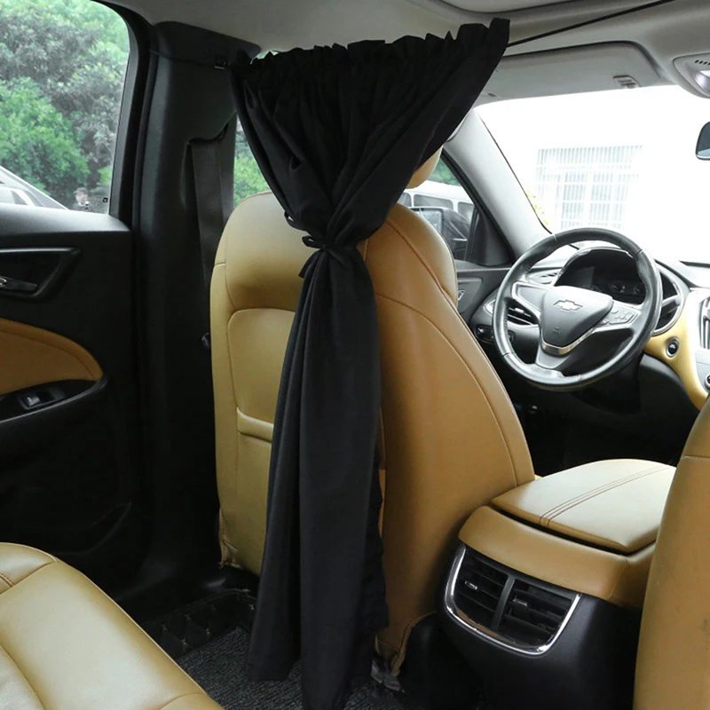 2pcs/set Taxi Car Isolation Curtain Partition Protection Curtain Commercial  Air Conditioning Sun Shade Privacy Curtain