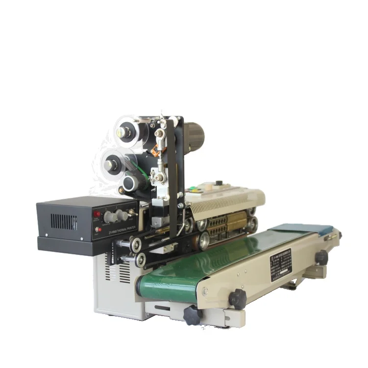 

Sealing machine with coding machine