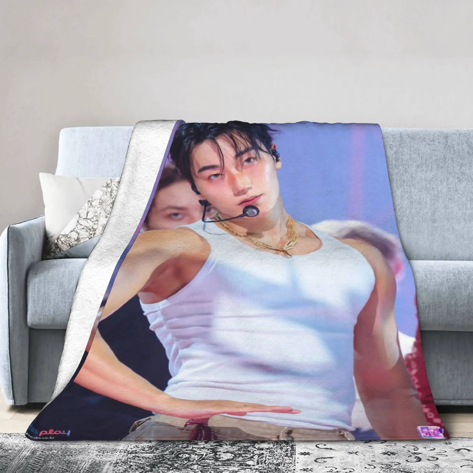 choi san bad ateezs Blanket Coral Fleece Plush  Cozy Ultra-Soft Throw Blanket for Bedding Bedspreads