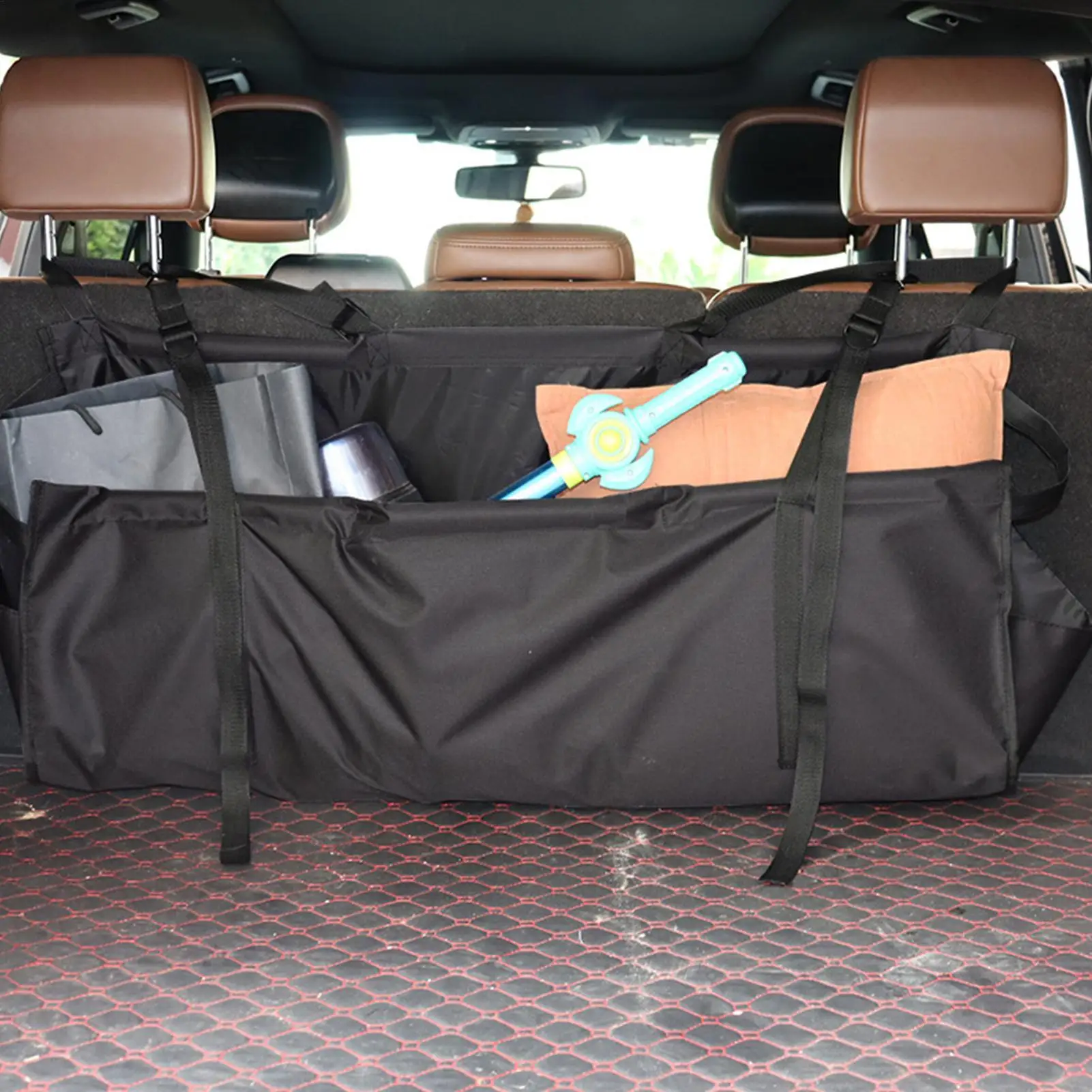 

Trunk Organizer For SUV Grocery Organizer For Car Auto Backseat Holder For Truck Women Men Van Grocery Travel Road Trip Golf