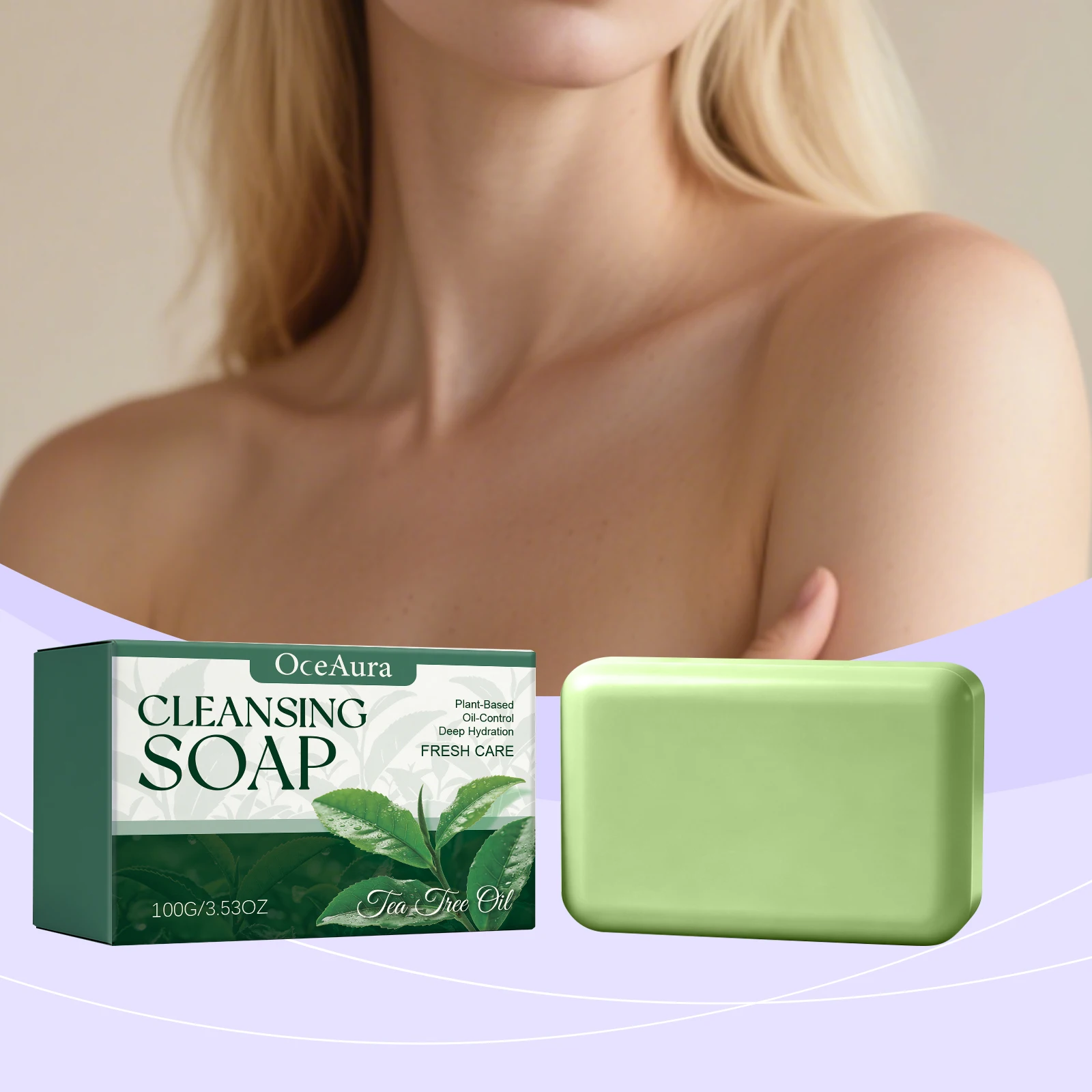 Tea Tree Oil Cleansing Soap - Gentle and Moisturizing for Daily Facial and Body Cleansing