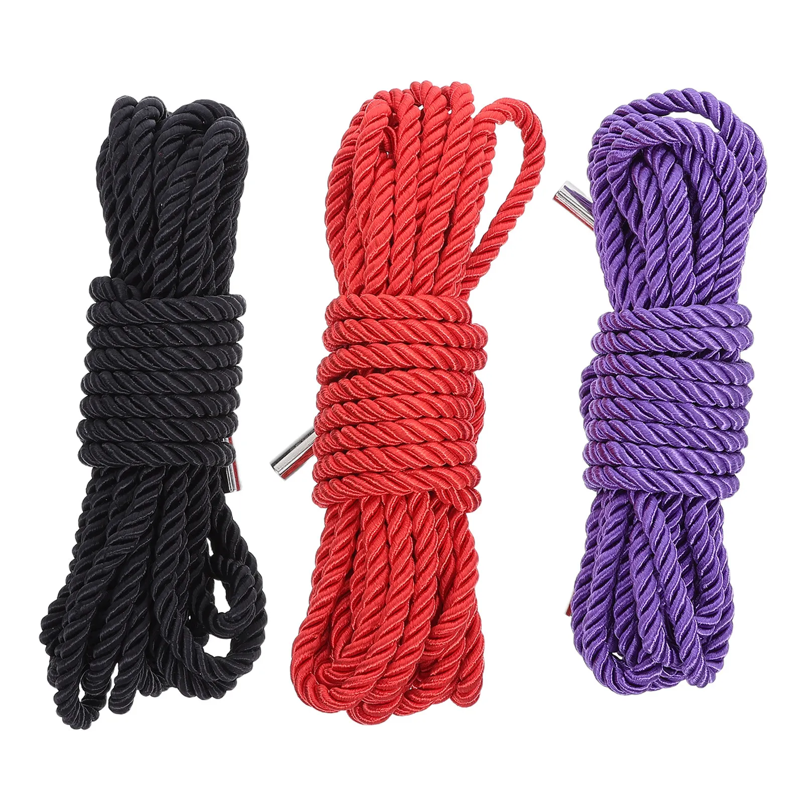 3 Pcs Luggage Binding Rope Double Braided Polyester Anchor Cord for Drawstring Bags Outdoor Camping Clothing