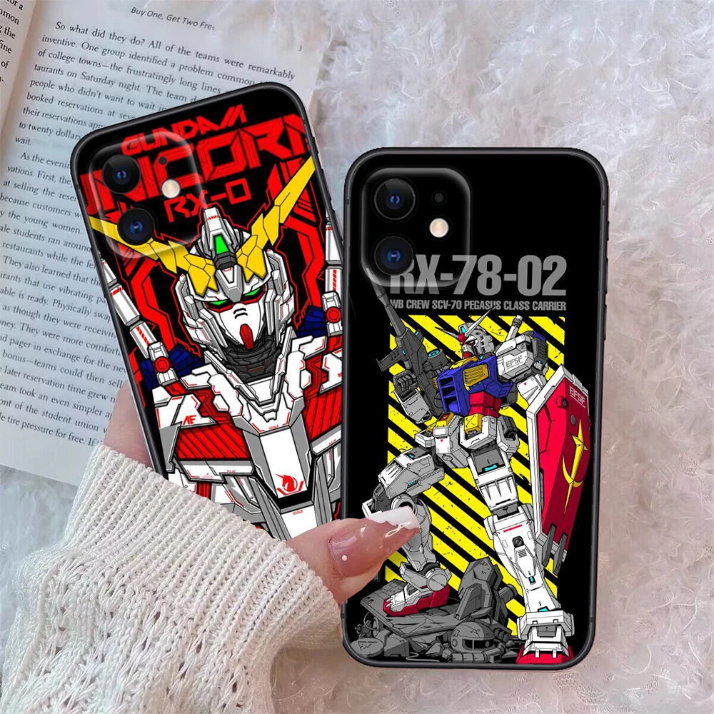 Funda de silicona suave de dibujos animados G-Gundam para iPhone 16 15 14 Plus 13 12 11 X XS XR Pro Max SE