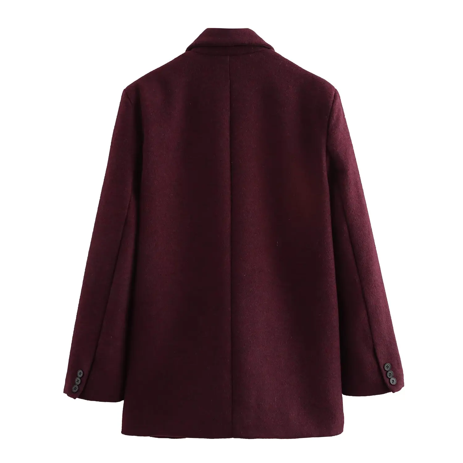 Diiyeg mulher 2025 outono nova moda em linha reta através do terno casaco retro manga longa botão jaqueta outerwear mujer