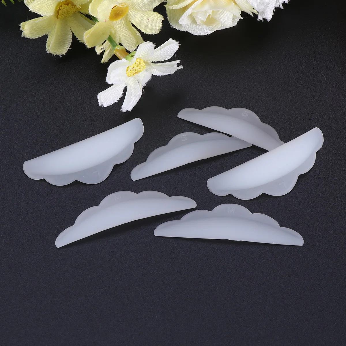 แผ่นซิลิโคนดัดขนตา ที่ดัดขนตาสำหรับต่อขนตาปลอม ชุดอุปกรณ์ต่อขนตาแบบใช้ซ้ำได้ อุปกรณ์เสริมสำหรับแต่งหน้า