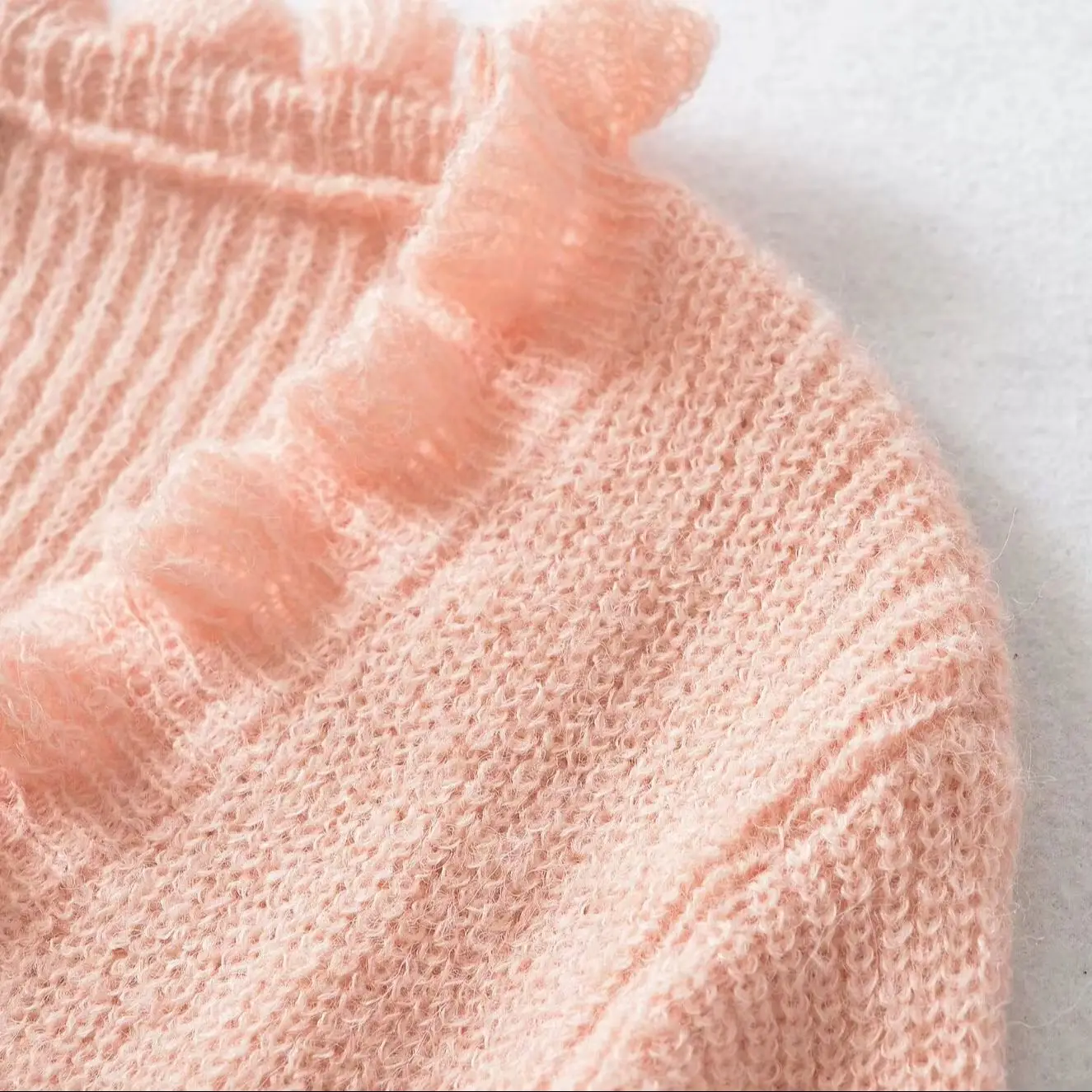 2026 Autumn Women's Elegant Slim Fit V-neck Knitted 18% Wool Pullovers Lady Casual Chic Long Sleeve Buttons Soft Mohair Sweaters