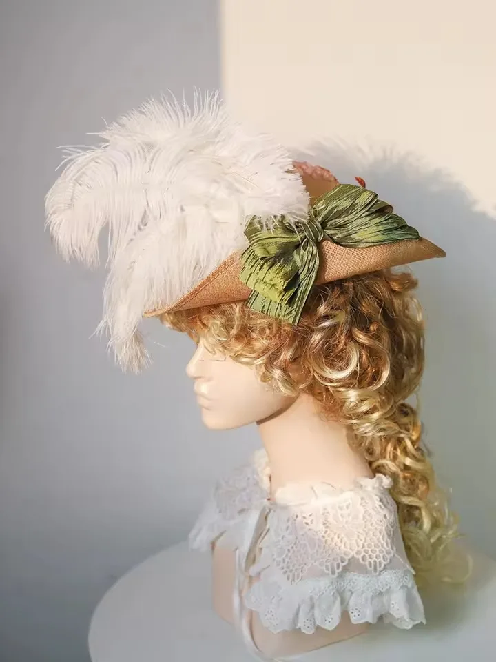 Victorian Pastoral Style Bonnet Hat Flower Decor Sunshade Flat Hat Tea Party Cap Lolita Flat Top Hat Beach Supplies