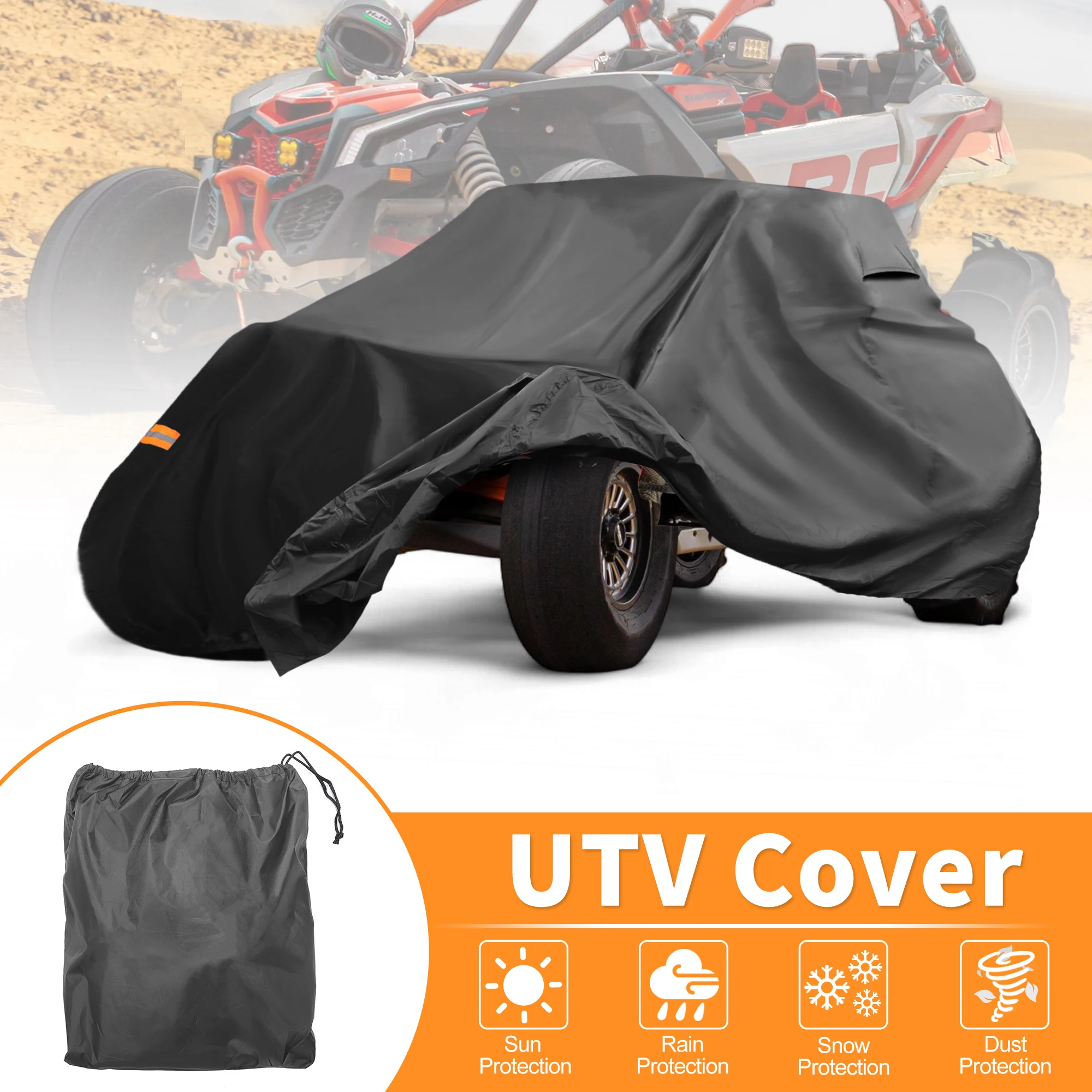 

Чехол UXCELL UTV для Can-Am Maverick X3 RS Turbo для Can-Am Maverick X3 RS TURBO RR, водонепроницаемый уличный чехол для UTV, защита корпуса