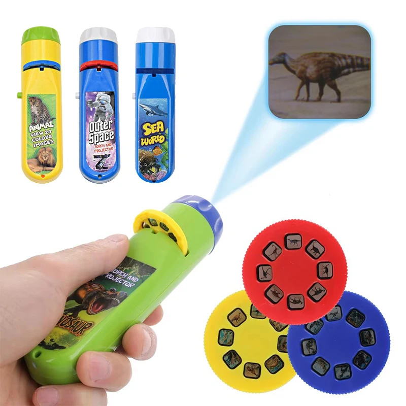 Projektor Taschenlampe Spielzeug Kinder Frühe Bildung Spielzeug Kognitive Schlafenszeit Geschichte Beleuchtung Modus Projektion Geschichte Maschine TMZ