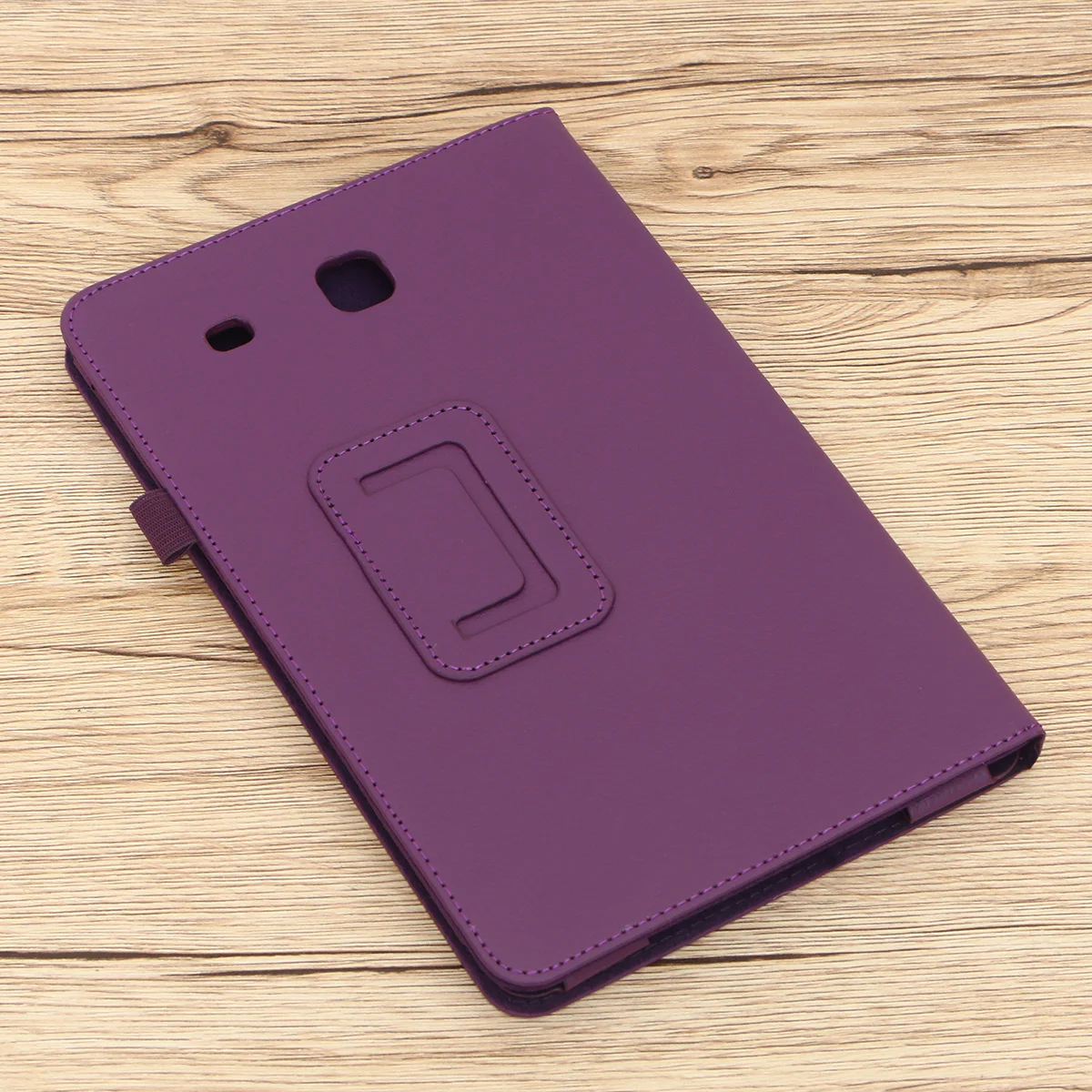 

Stylish PU Case for Galaxy 9.6 Inch T560 T561 Lightweight Compact Easy Carry Handle Stand Purple