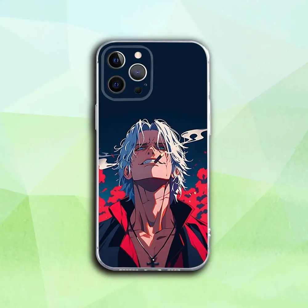 D-Devil May Game Cry Phone Case For iPhone 16,15,14,13,12,11 Pro,Max,Plus,X,XS,XR,SE4,E Mini Transparent Soft Cover - Image 3
