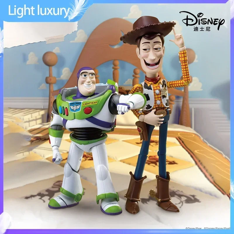 

100% Original Disney Buzz Lightyear Dah-076 Aerospace Suit Woody Character Model Movable Doll Art Collection Toy Christmas Gift