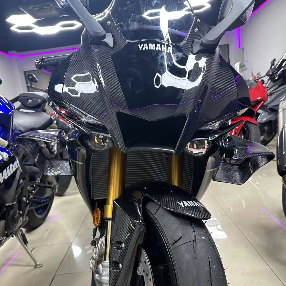 Suitable for Yamaha's new r3 r25 motorcycle carbon fiber fixed wing kit fixed wing fairing YZF-r3 YZF-25 2019 20 21 22 2023