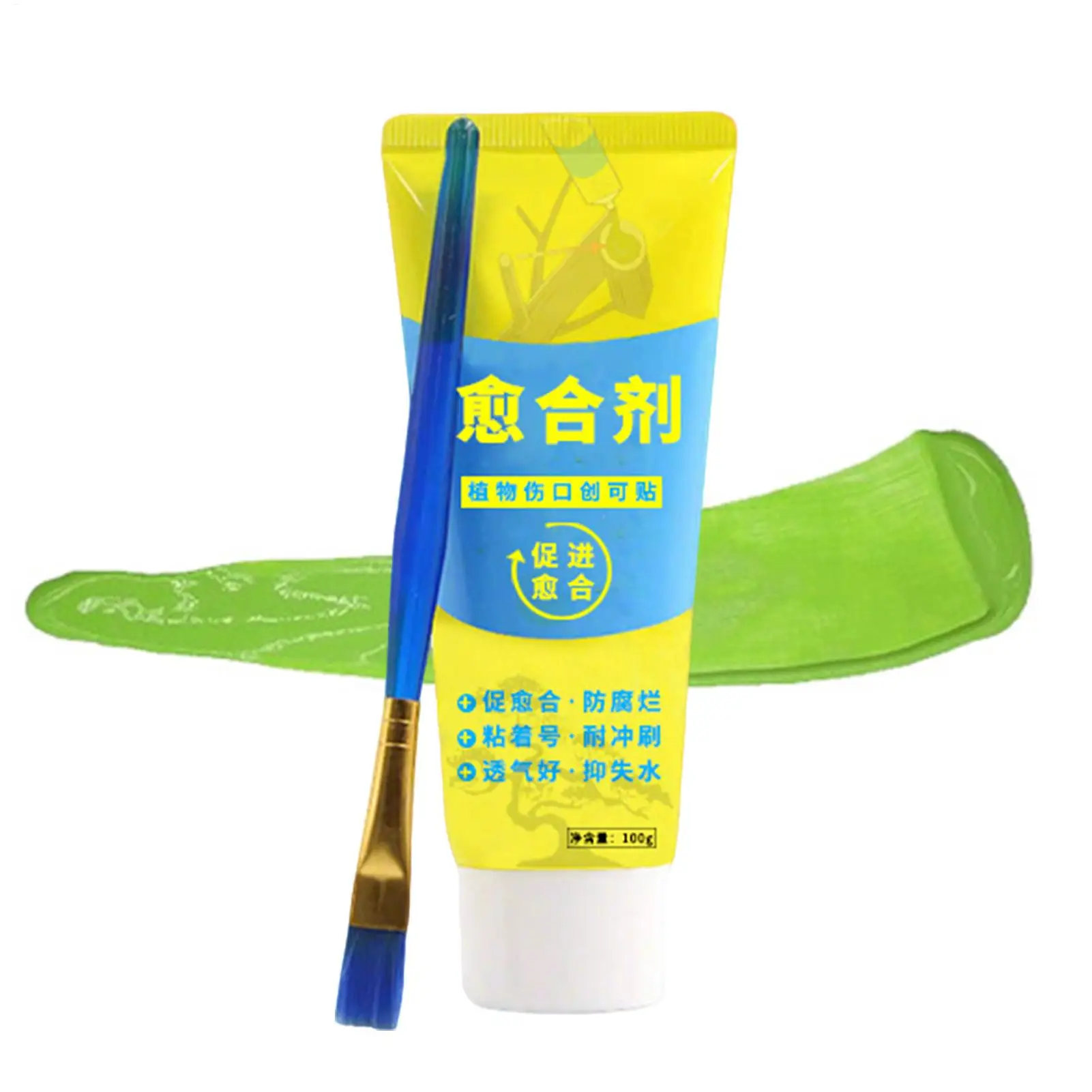 100g Tree Wound Bonsai Cut Paste Plant Restoring Regrowth Sealant Smear Agent Pruning Compound Sealer With Brush