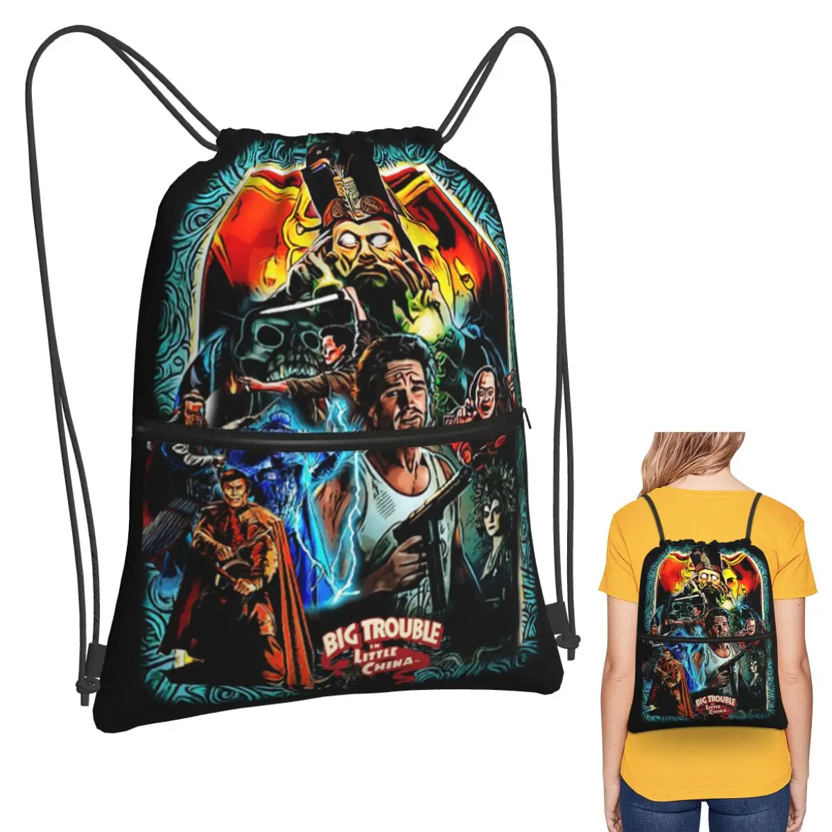 

Большая проблема в маленьком Китае, большая проблема в маленьком Китае, рюкзаки, модные портативные рюкзаки на шнурке, карманная спортивная сумка, сумки для книг