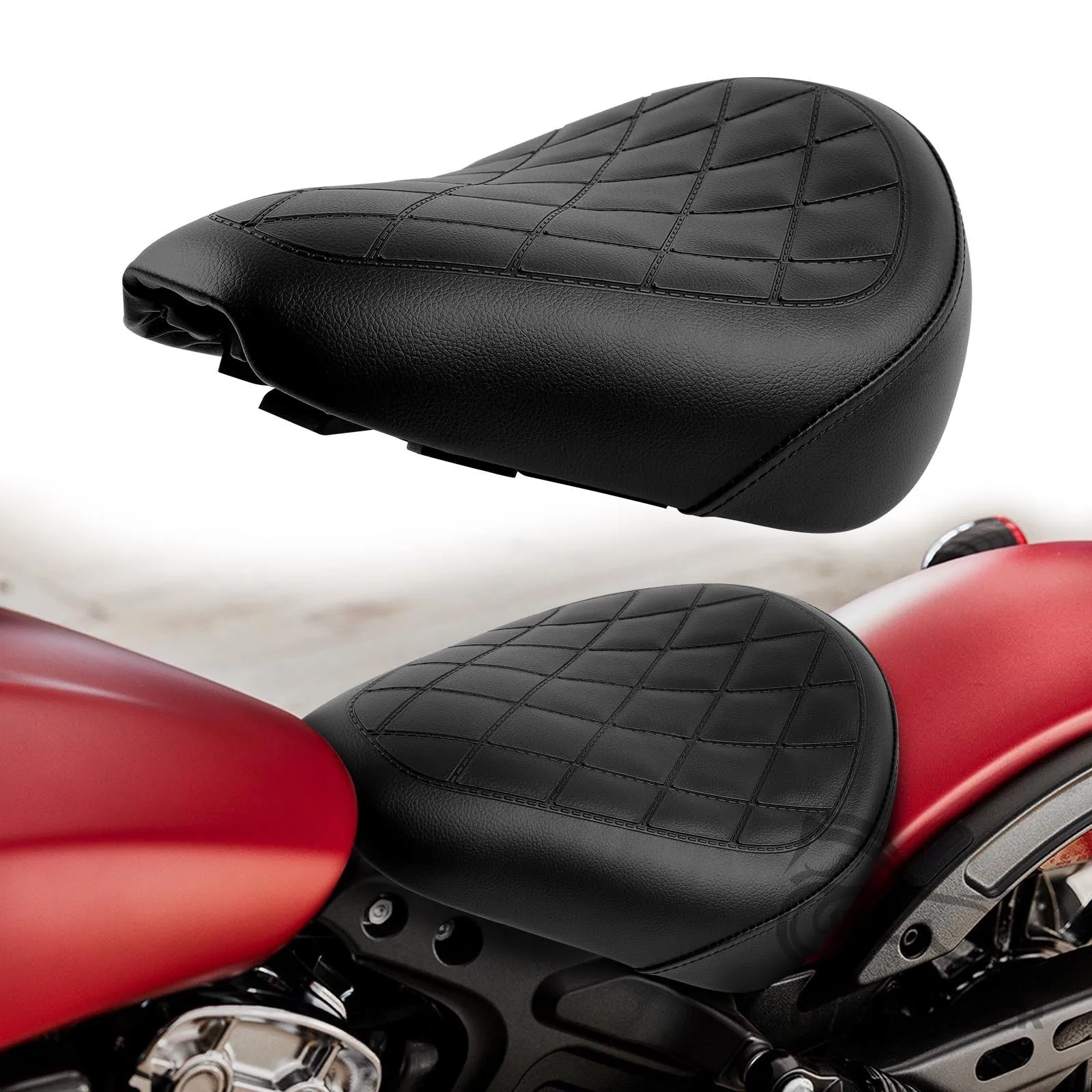 

Motorcycle Black Front Rider Driver Solo Seat Cushion For Honda REBEL CMX 300 500 2017-2025