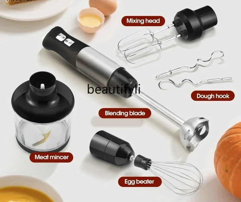 

Household mixer, egg beater, meat crusher, juicer 4 in 1 high-power multi-functional mixing set smt61
