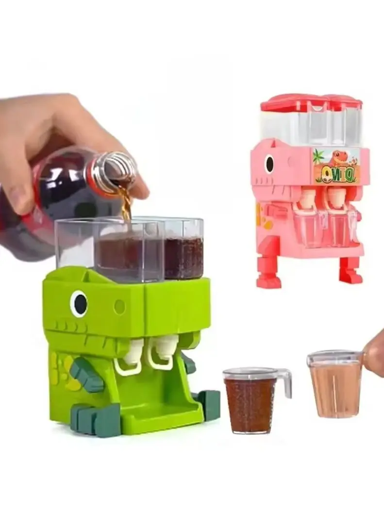 Simulation Kitchen Toy Mini Dinosaur Water Dispenser Miniature Juice Dispenser Pretend Play Toy Creative Gift