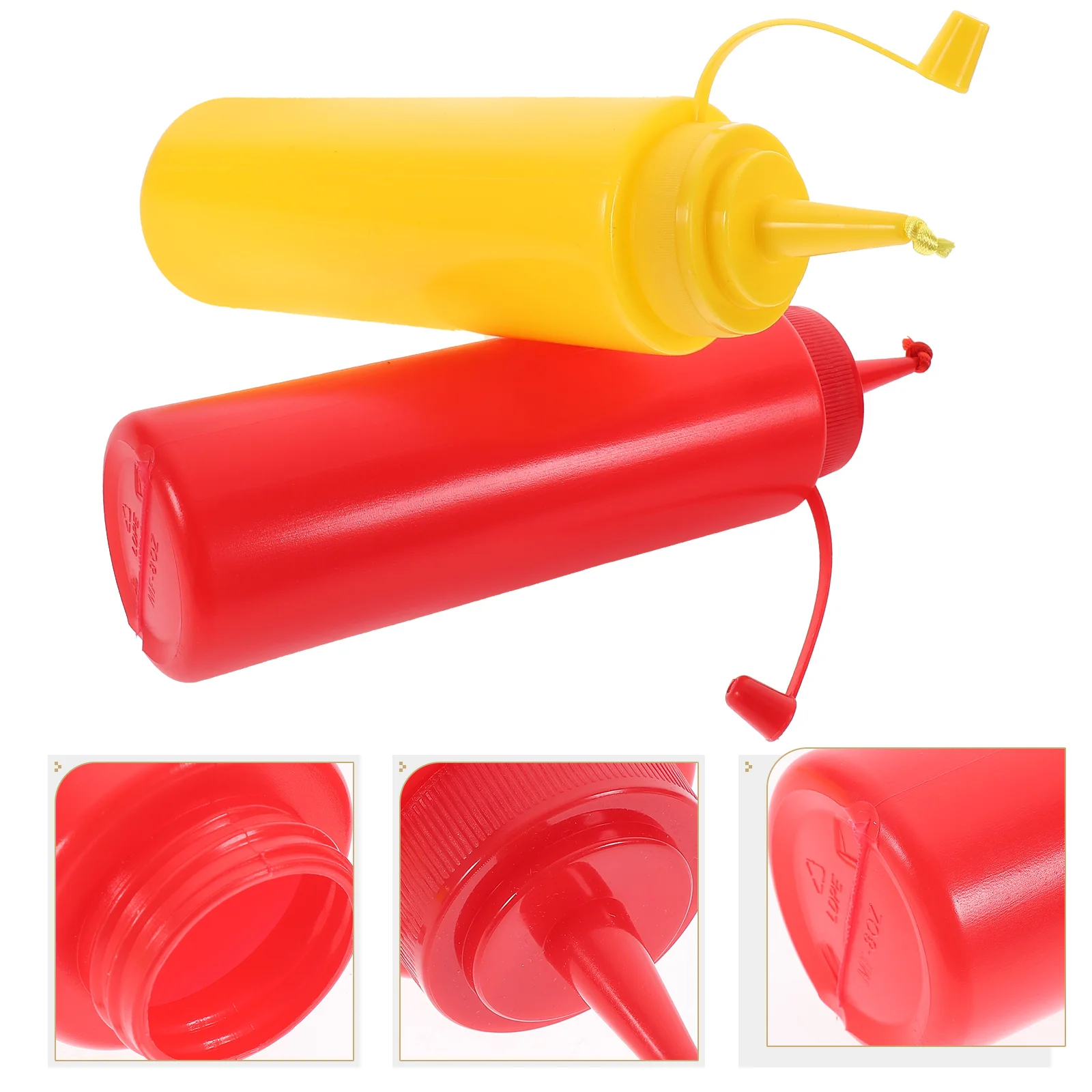 2 Pcs Ketchup and Mustard Bottles Tricky Seasoning Ground Home Accessory Squeeze Child