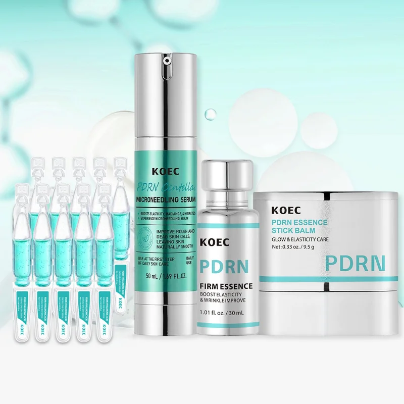 PDRN Complete Skincare Set Anti-Aging Microneedle Essence Stick gentle Repair Lotion Single-use serum Face Firming Moisturizing
