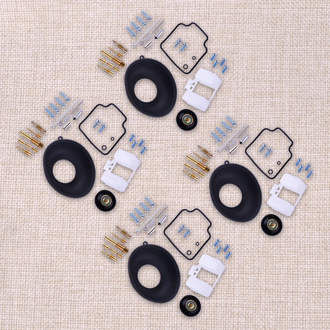 

4 Sets Motorcycle Carburetor Carb Repair Float Air Cut-off Valve Diaphragm Kit Fit for Honda NX650 XR650L