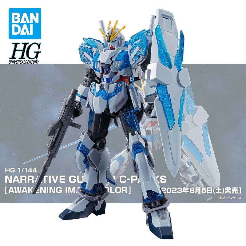 In Stock Original Bandai HGUC RX-9 NT Gundam C. Equipment Awakening Assembly Action Figure 1/144 Collectible Model Toys Gifts