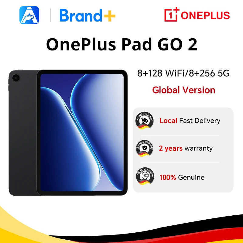 Version mondiale OnePlus Pad GO 2 8+128 Go WiFi, 8+256 5G, �cran 12,1 pouces 2,8k, 10 050 mAh 33 W, OxygenOS 16, Wi-Fi 6, Bluetooth 5.4
