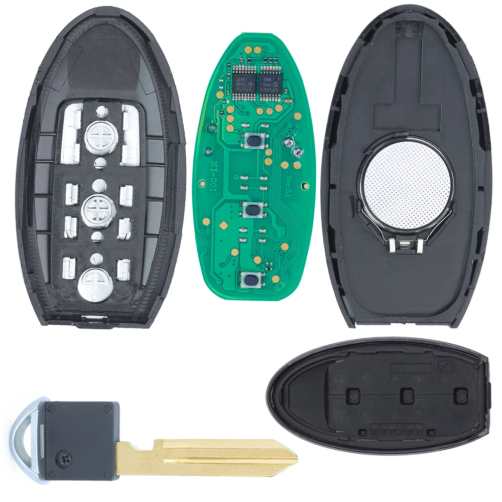 KEYECU CWTWBU619 Smart Remote Car Key 3 Buttons 315MHz ID46 Chip for Infiniti FX35 FX45 2005 2006 2007 2008 IC: 1788D-FWB1U619