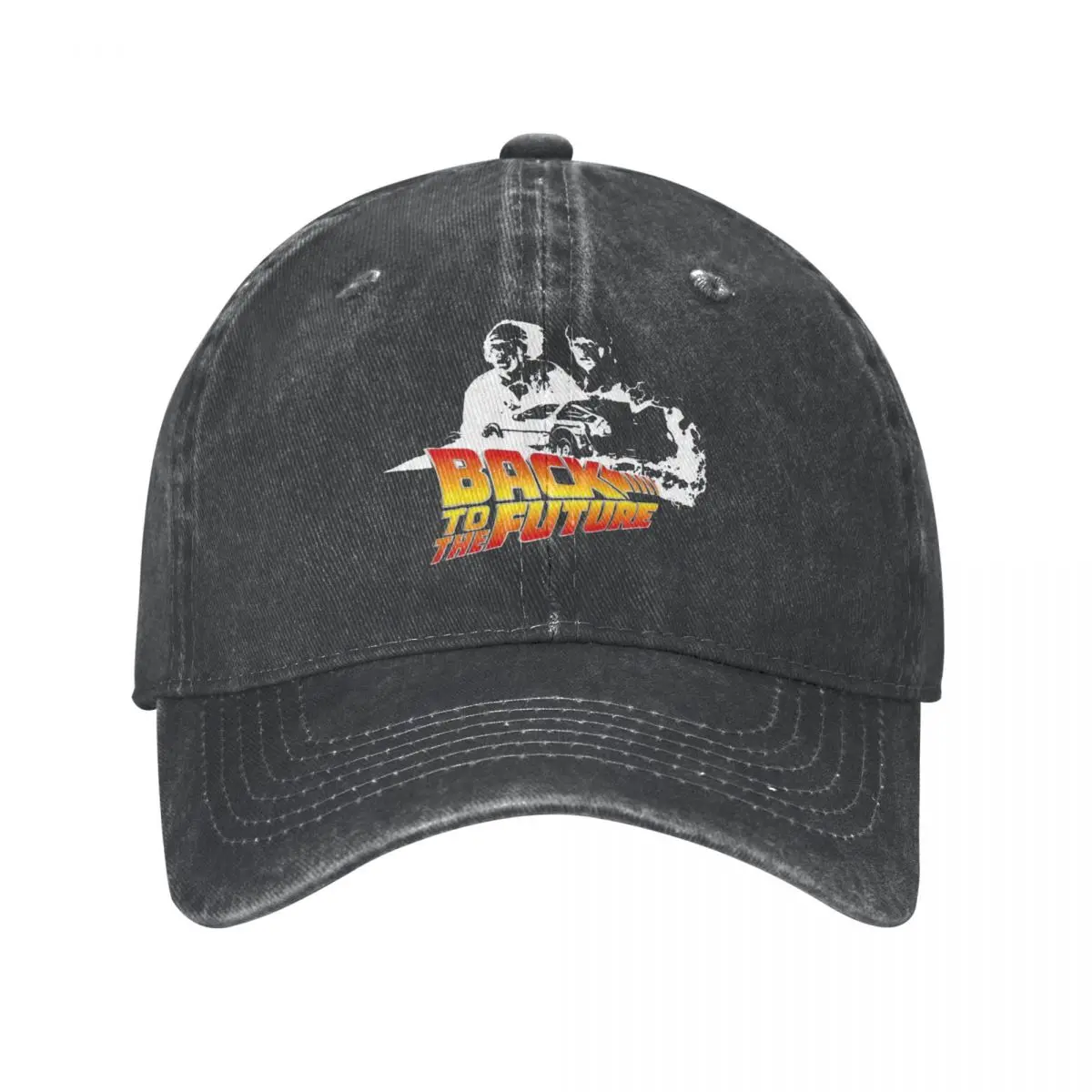 

Casual Back To The Future Baseball Cap Men Distressed Washed Sun Cap Marty And Doc Outdoor Summer Unstructured Soft Caps Hat