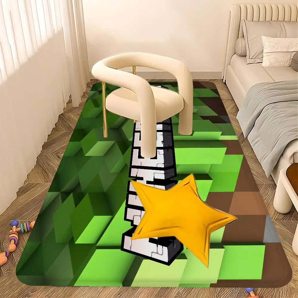 Sandbox Game M-Minecraft Floor Mat Cheaper Anti-slip Modern Living Room Balcony Printed Bedside Mats