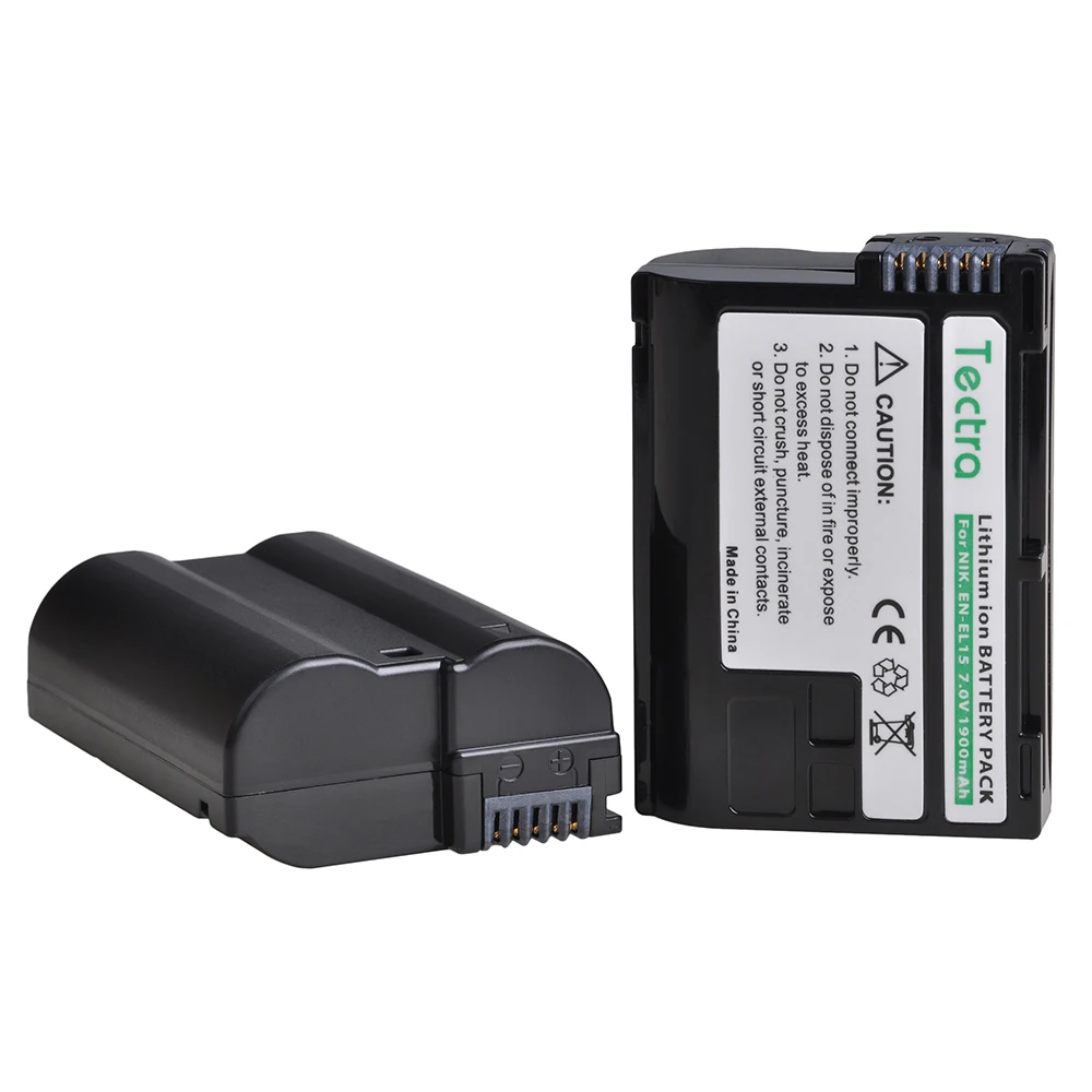 EN-EL15 ENEL15A Battery OR LED Dual Charger for Nikon D500, D610, D750, D800, D810, D850, D7000, D7100, D7500, Z5, Z6, Z6II, Z7,