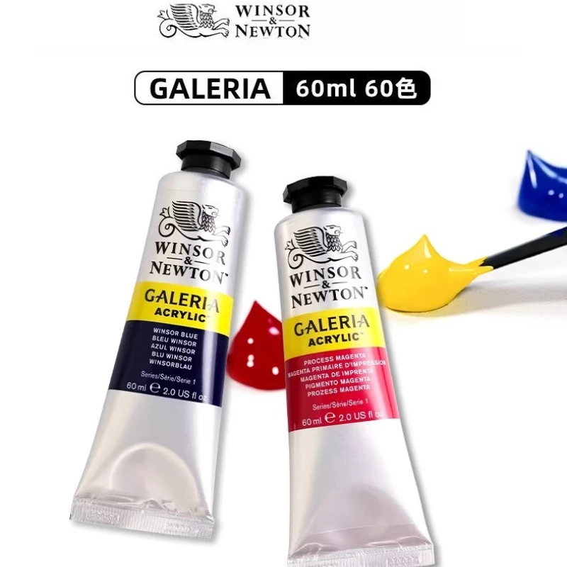 Color acrílico Winsor & Newton Galeria, tubo de 60 ml (2 oz) fuerte y vibrante con buena potencia de cobertura y un acabado suave y satinado