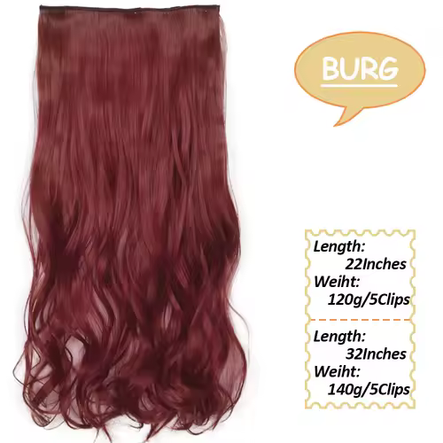 NICESY Synthetic Long Wavy 5 Clips Hair Extensions 22Inch/32Inch Clip On Hair Extensions High Tempreture Fake For Women - Image 31