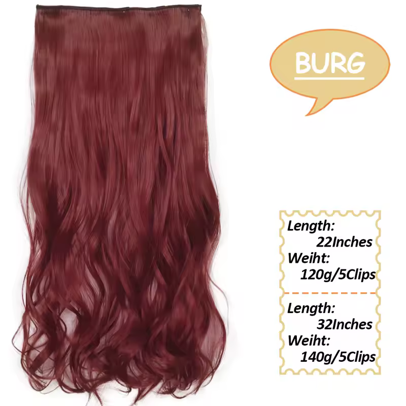 NICESY Synthetic Long Wavy 5 Clips Hair Extensions 22Inch/32Inch Clip On Hair Extensions High Tempreture Fake For Women - Image 31