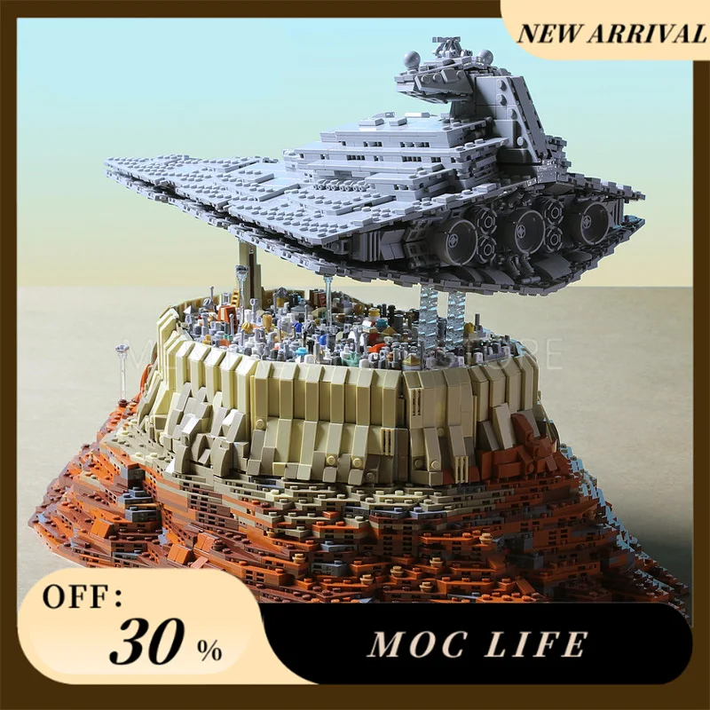 [5098 Buah] Set Blok Bangunan Kreatif Kota MOC Kustom The Empire Over Jedha Mainan Edukasi STEM Model Konstruksi DIY