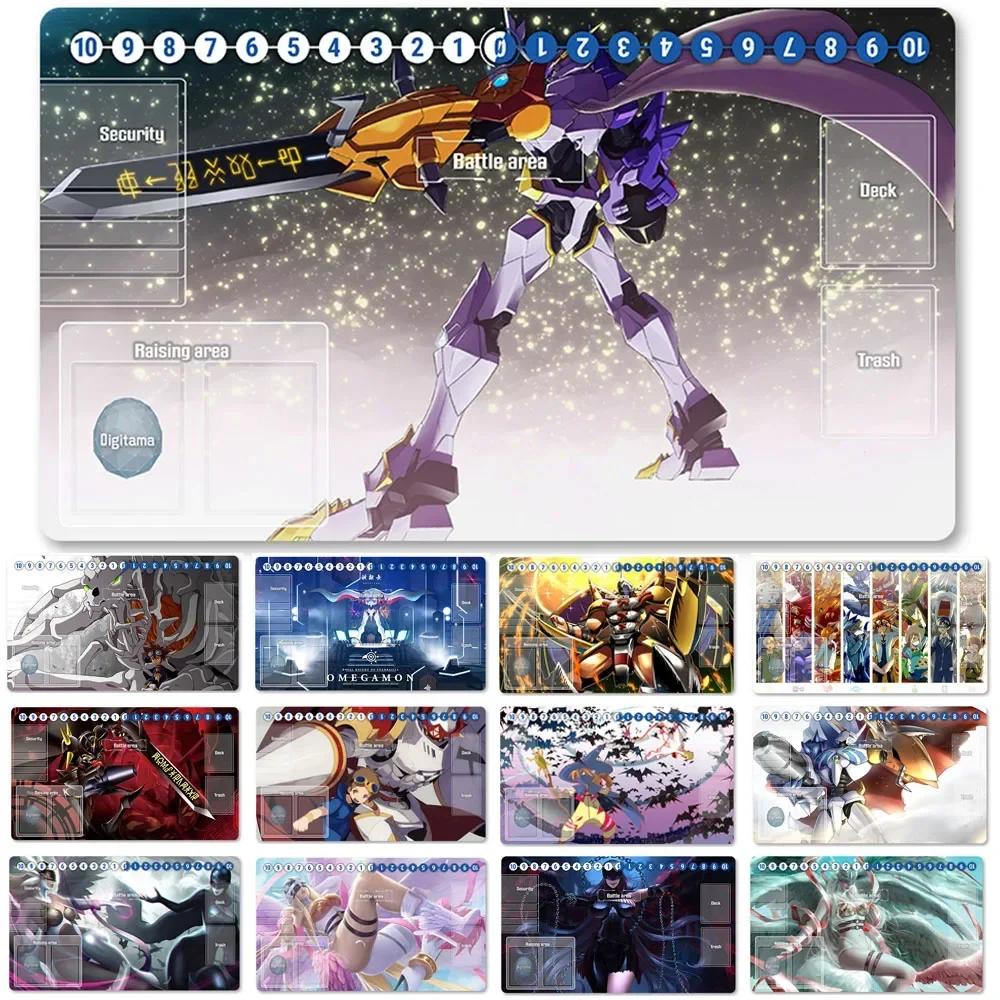 

Board Game Digimon Playmat Size 60X35 cm Play Mats Compatible for DTCG -4vo1rm