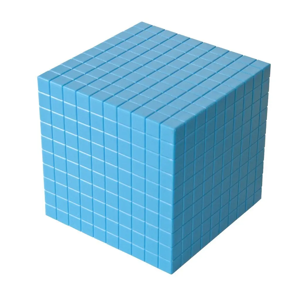 1610 blocchi, base in plastica blu dieci blocchi, manipolatori di valore situazionale, base 10 blocchi, manipolatori di conteggio, manipolatori matematici
