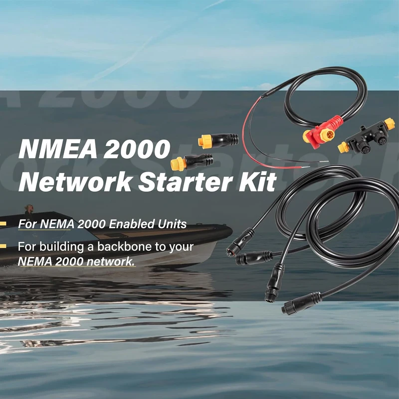 Boats NMEA 2000 Network Starter Kit for Lowrance Simrad B&G Navico Garmin Networks/Fishfinder/Chartplotter