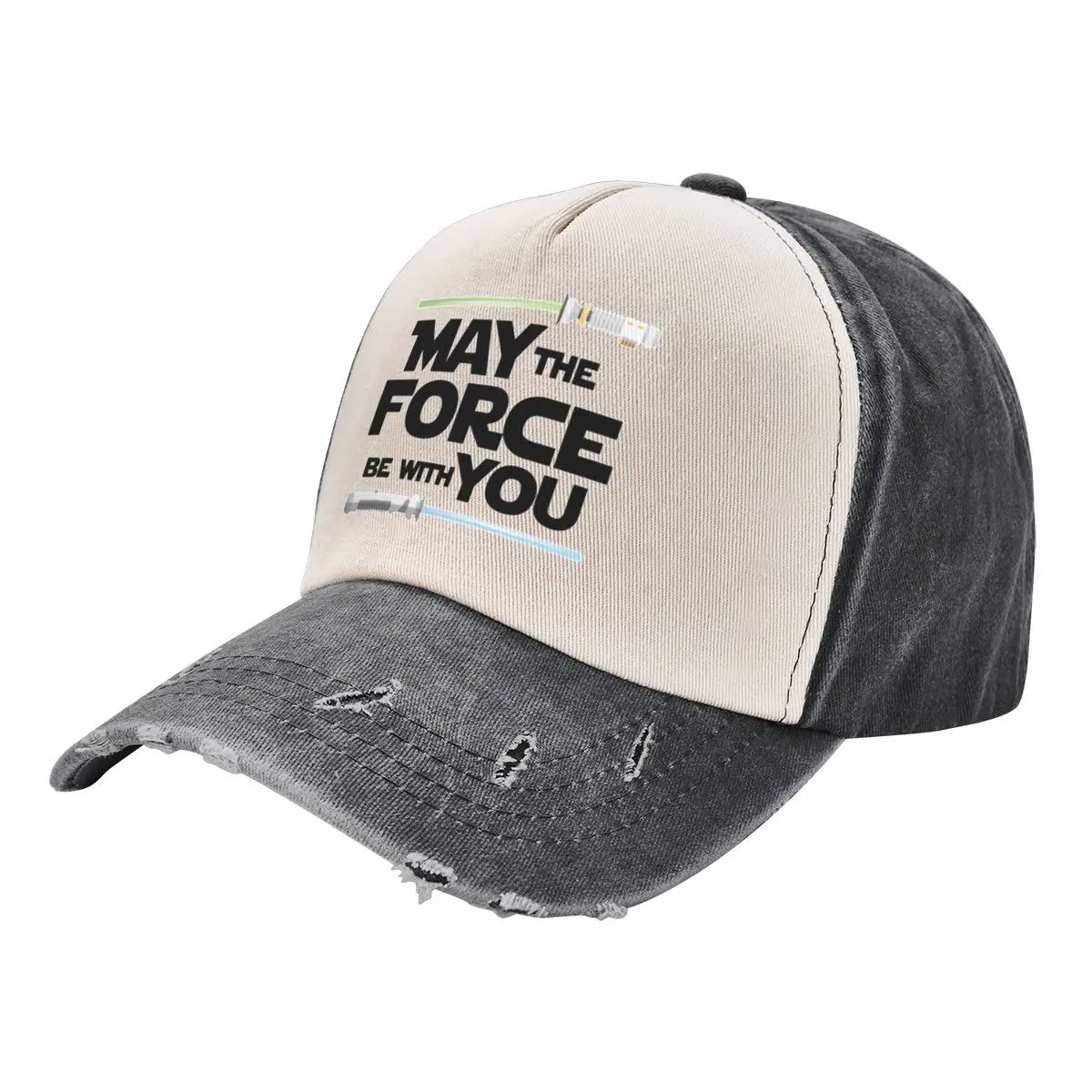 

May The Force Be With You Sabers Baseball Cap Big Size Hat Dropshipping Sunhat hiking hat Women's Men's