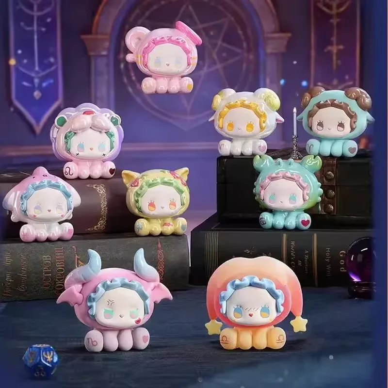 

Genuine Lucky Emma Hey Zodiac Series Mini Model Blind Box Room Decoration Model Birthday Gift Heat Color Changing Toy