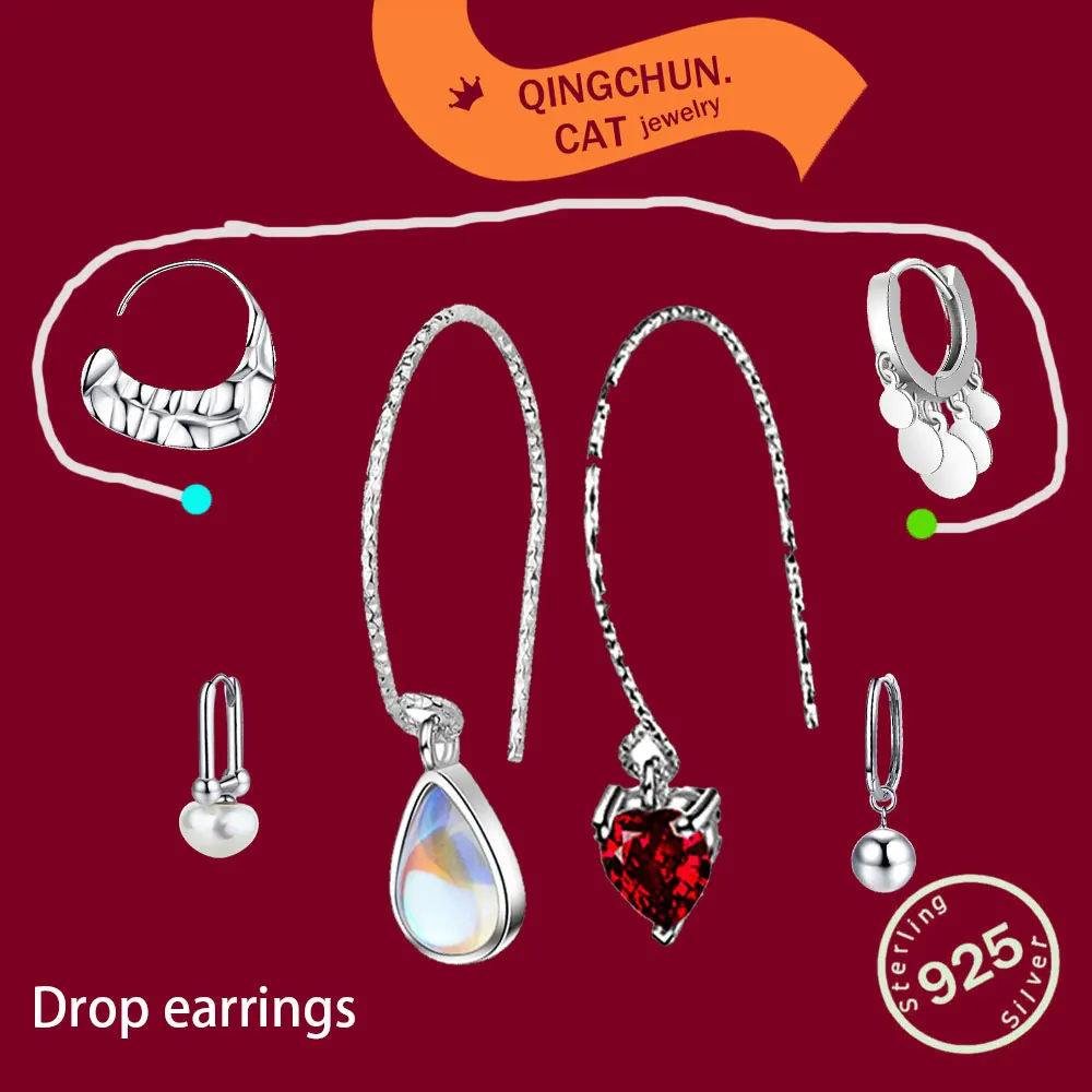 

Trend Women Fashion Stamp 925 Sterling Silver Jewelry Metal Circle Vintage Earrings Lozenge Shaped Earrings Ear Accessory New