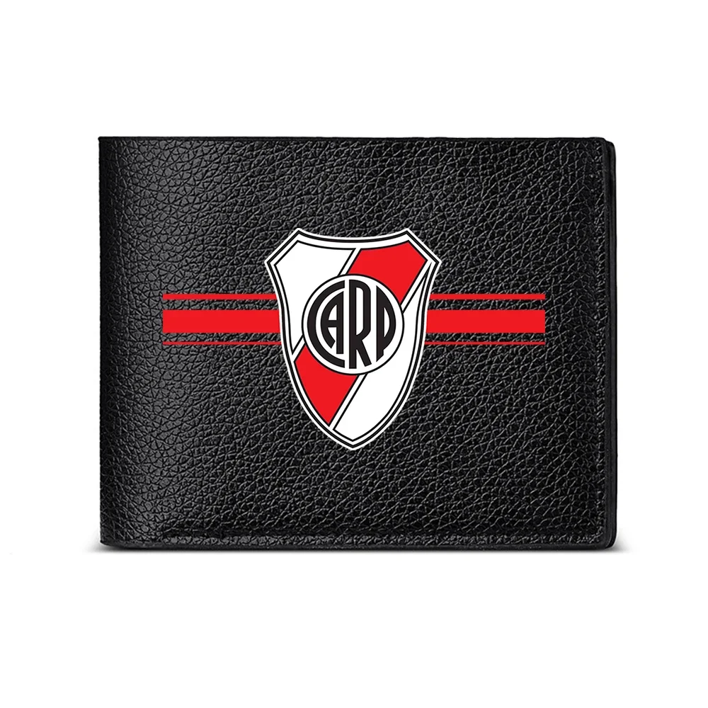 Shield Logo With Red Stripes Men S Wallet Card Holder Casual Business Fashion Design