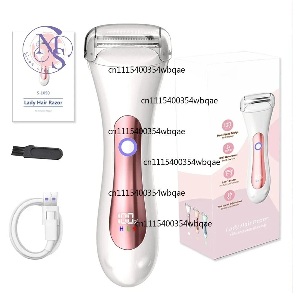 ZOCI-FOR- Portable Electric Epilator IPX7 Waterproof Wet Dry, Lady Shaver Bikini Trimmer for Leg Body Facial Hair Removal