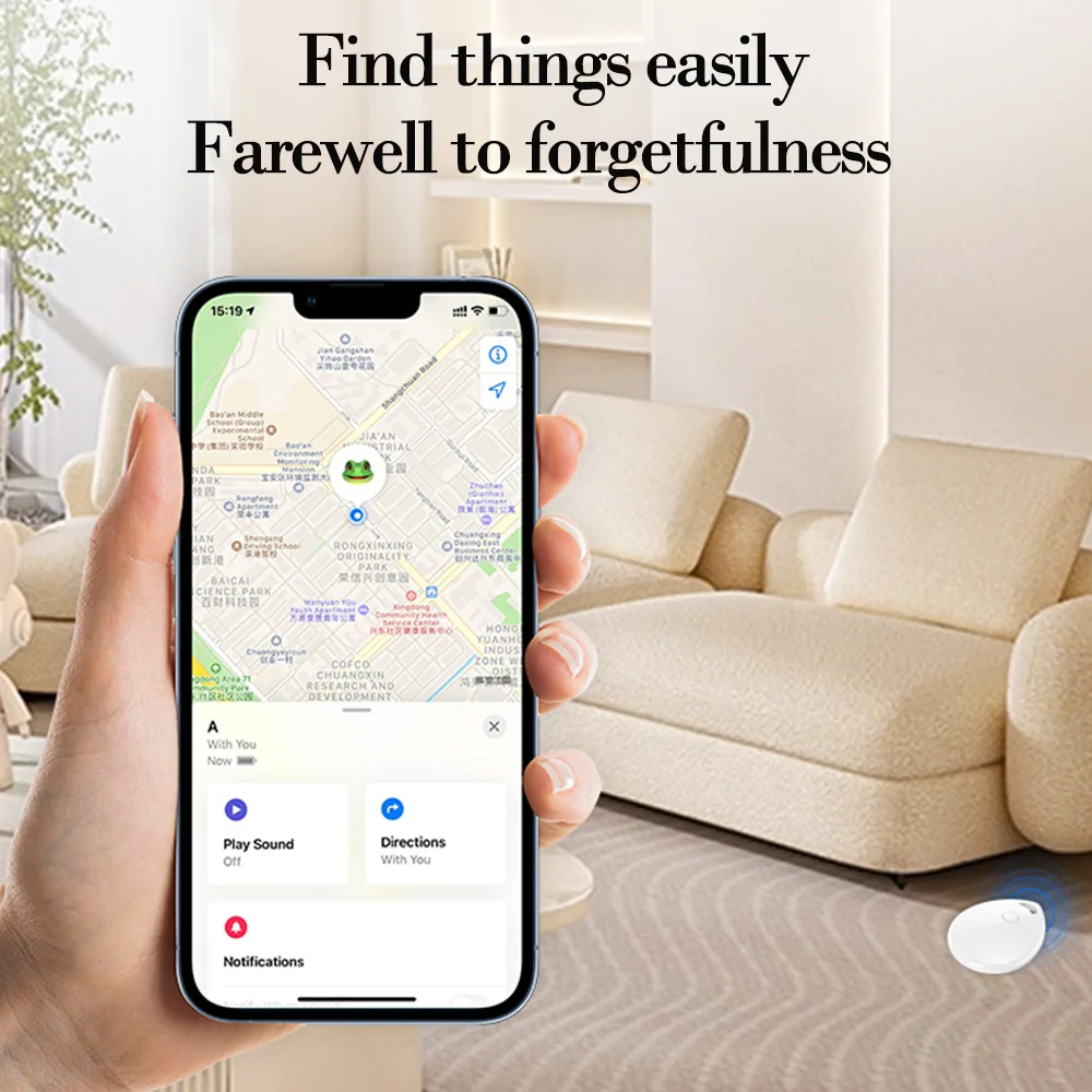 GPS Mini Tracker MFI Certification Anti Lose Reminder Device Key Wallet Car Smart Air Tag Works With Apple Find My IOS System